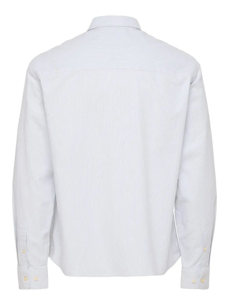 Oxford Skjorte Stretch - Cashmere Blue Stripes Only & Sons