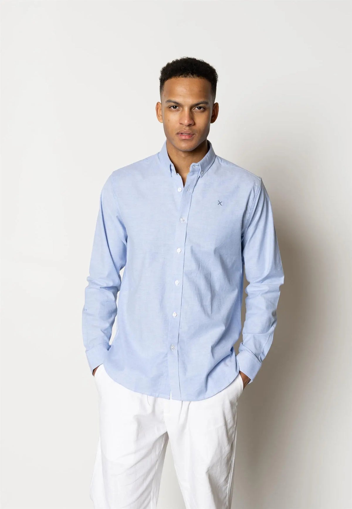 Oxford Stretch Skjorte - Light Blue Clean Cut Copenhagen