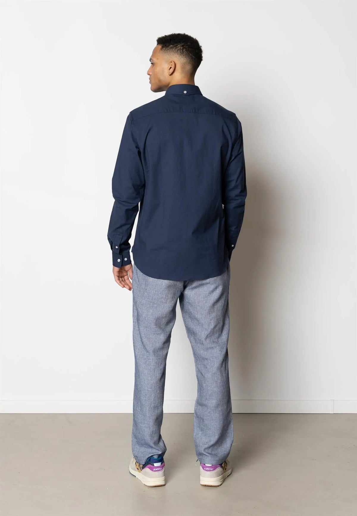 Oxford Stretch Skjorte - Navy Clean Cut Copenhagen