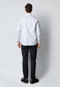 Oxford Stretch Skjorte Stripe - Light Blue Stripes Clean Cut Copenhagen