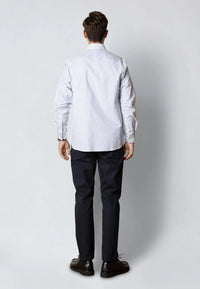 Oxford Stretch Skjorte Stripe - Light Blue Stripes Clean Cut Copenhagen
