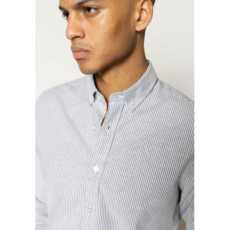 Oxford Stretch Skjorte Stripe - Navy Stripe Clean Cut Copenhagen