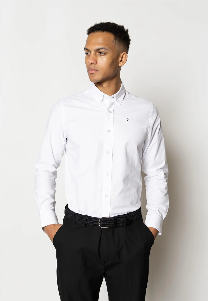 Oxford Stretch Skjorte - White Clean Cut Copenhagen