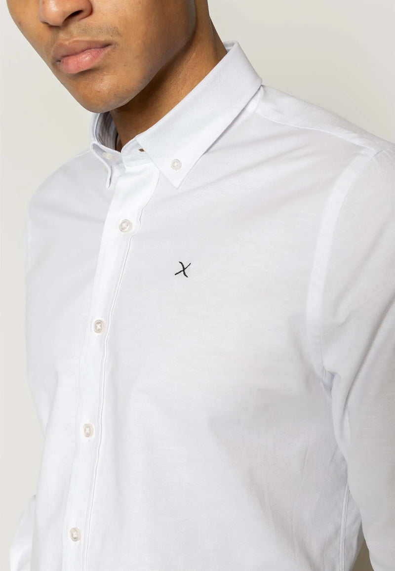 Oxford Stretch Skjorte - White Clean Cut Copenhagen