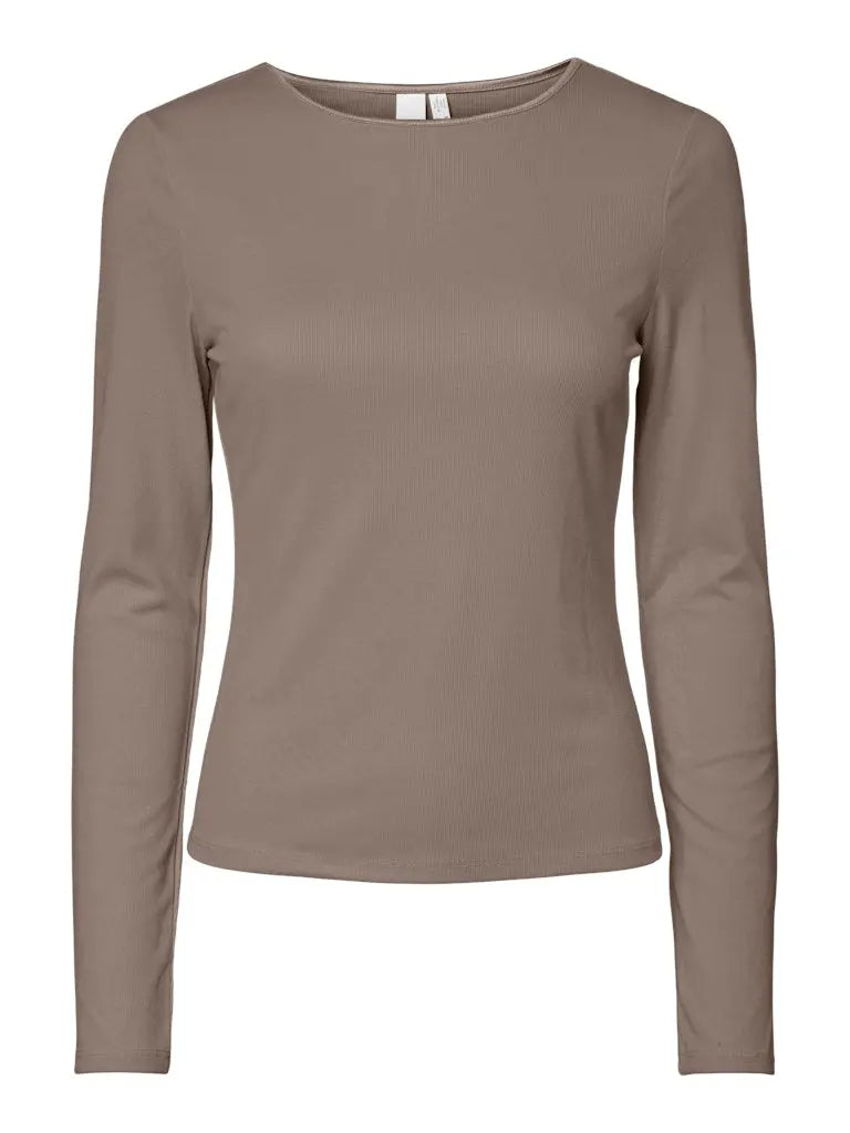 Paloma Langermet Topp - Taupe Grey Y.A.S