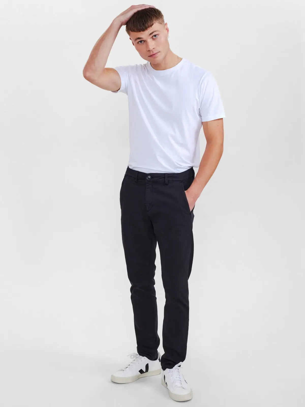 Paul Basic+ Flex Chinos Slim K3280 - Black Gabba