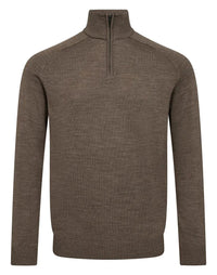 Pelle Merino Ullgenser Half Zip - Brown Bruun & Stengade
