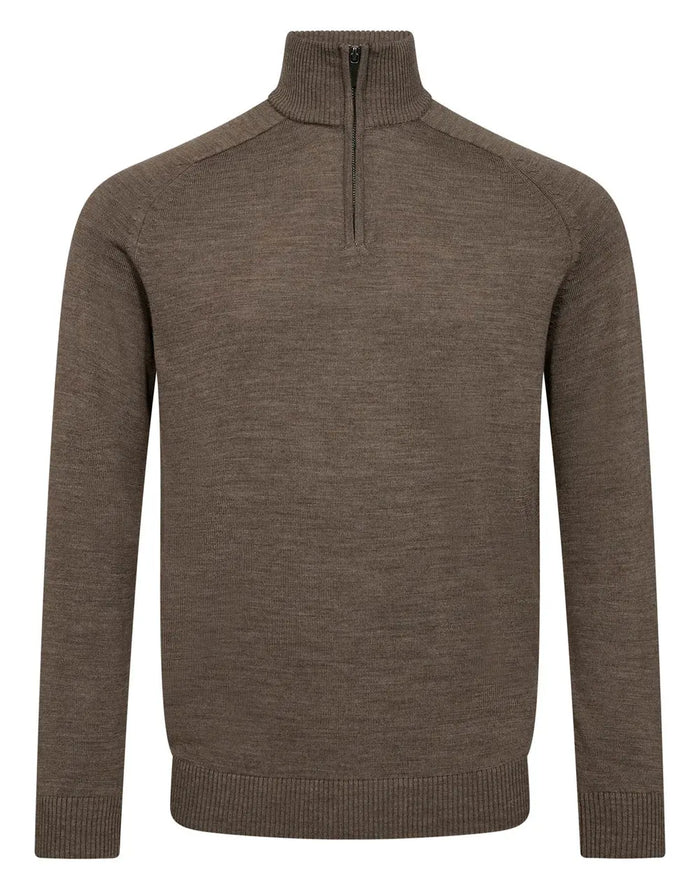Pelle Merino Ullgenser Half Zip - Brown Bruun & Stengade