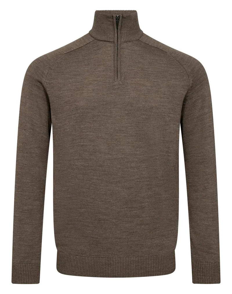 Pelle Merino Ullgenser Half Zip - Brown Bruun & Stengade