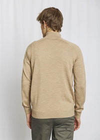 Pelle Merino Ullgenser Half Zip - Light Brown Bruun & Stengade