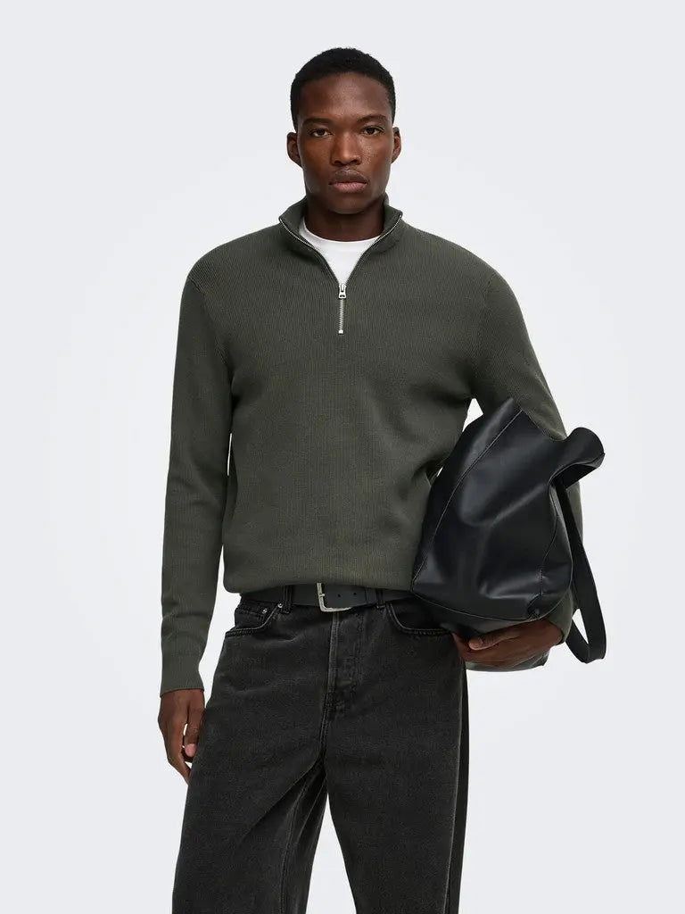 Phil Genser Half Zip - Beluga Only & Sons