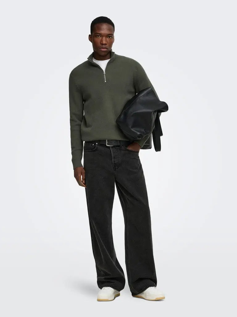 Phil Genser Half Zip - Beluga Only & Sons
