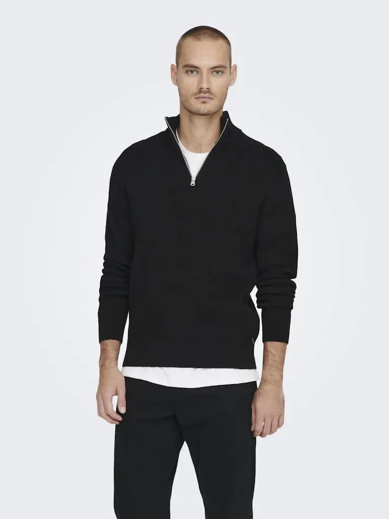 Phil Genser Half Zip - Black Only & Sons