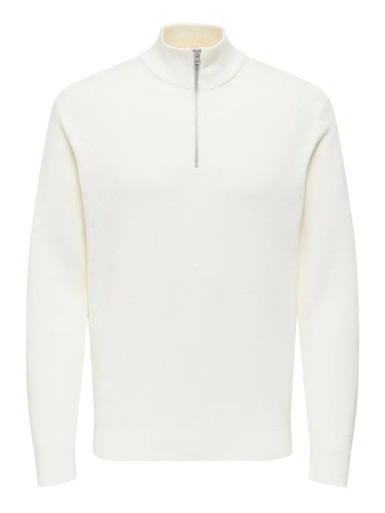 Phil Genser Half Zip - Cloud Dancer Only & Sons