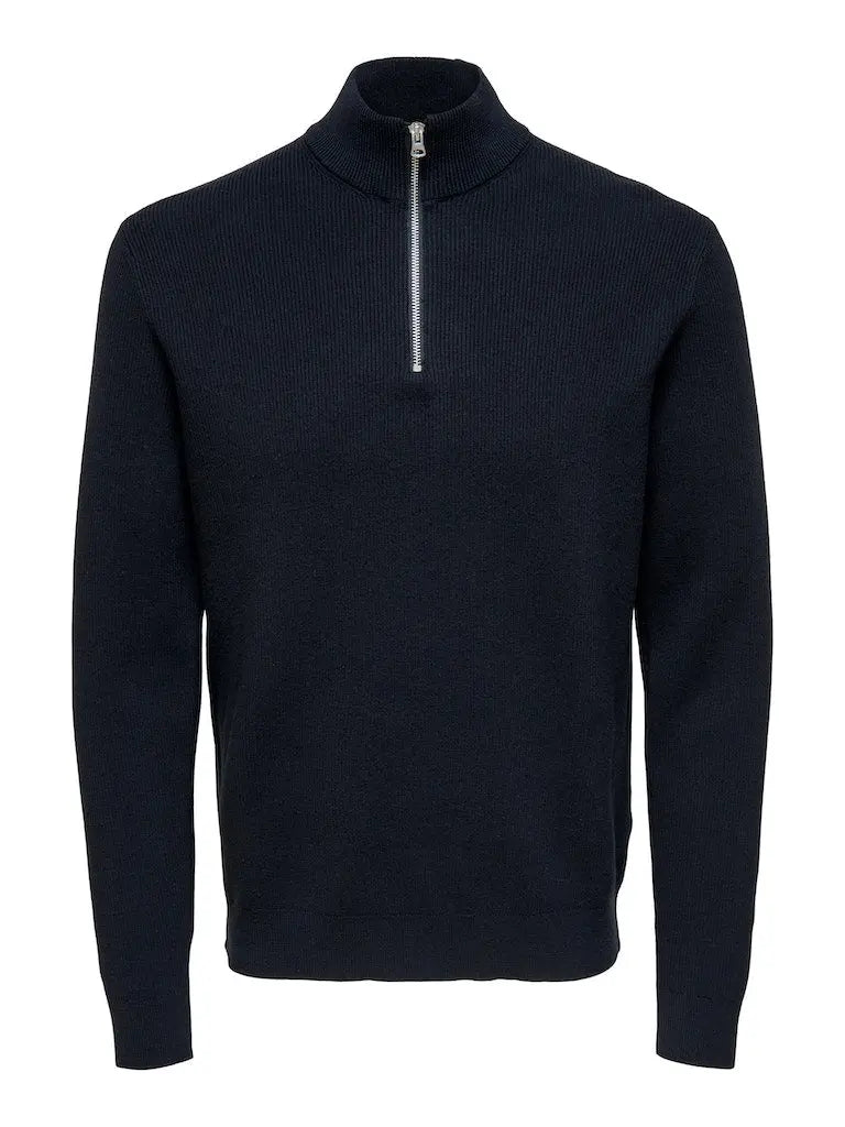 Phil Genser Half Zip - Dark Navy Only & Sons