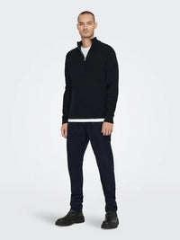 Phil Genser Half Zip - Dark Navy Only & Sons