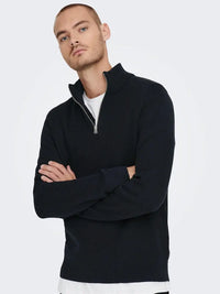 Phil Genser Half Zip - Dark Navy Only & Sons