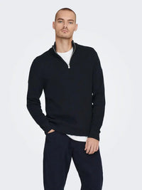 Phil Genser Half Zip - Dark Navy Only & Sons