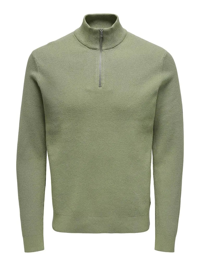 Phil Genser Half Zip - Seagrass Only & Sons