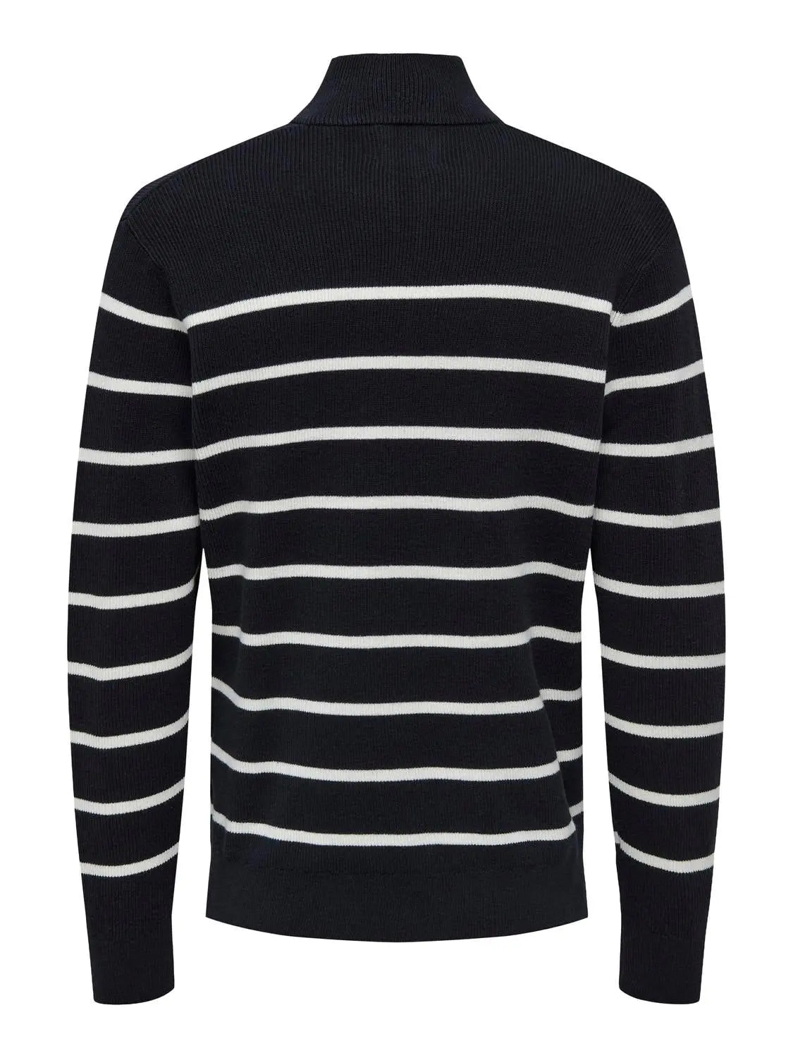 Phil Genser Half Zip Stripe - Dark Navy/Ant White Only & Sons