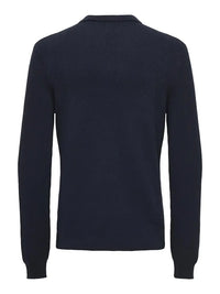 Phill Strikket Polo Genser - Parisian Night Only & Sons