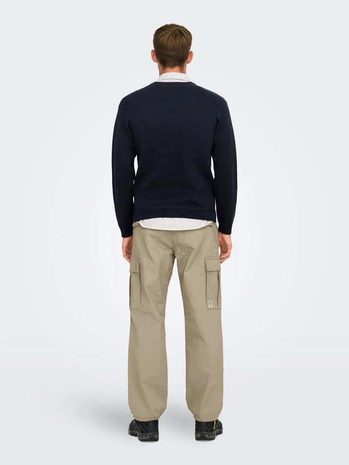 Pin Strikkegenser - Dark Navy Only & Sons