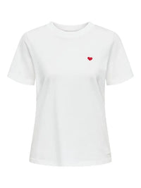 Pisa T-Skjorte Print - Cloud Dancer/Heart JDY