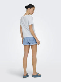 Pisa T-Skjorte Print - Cloud Dancer/Kentucky Blue JDY