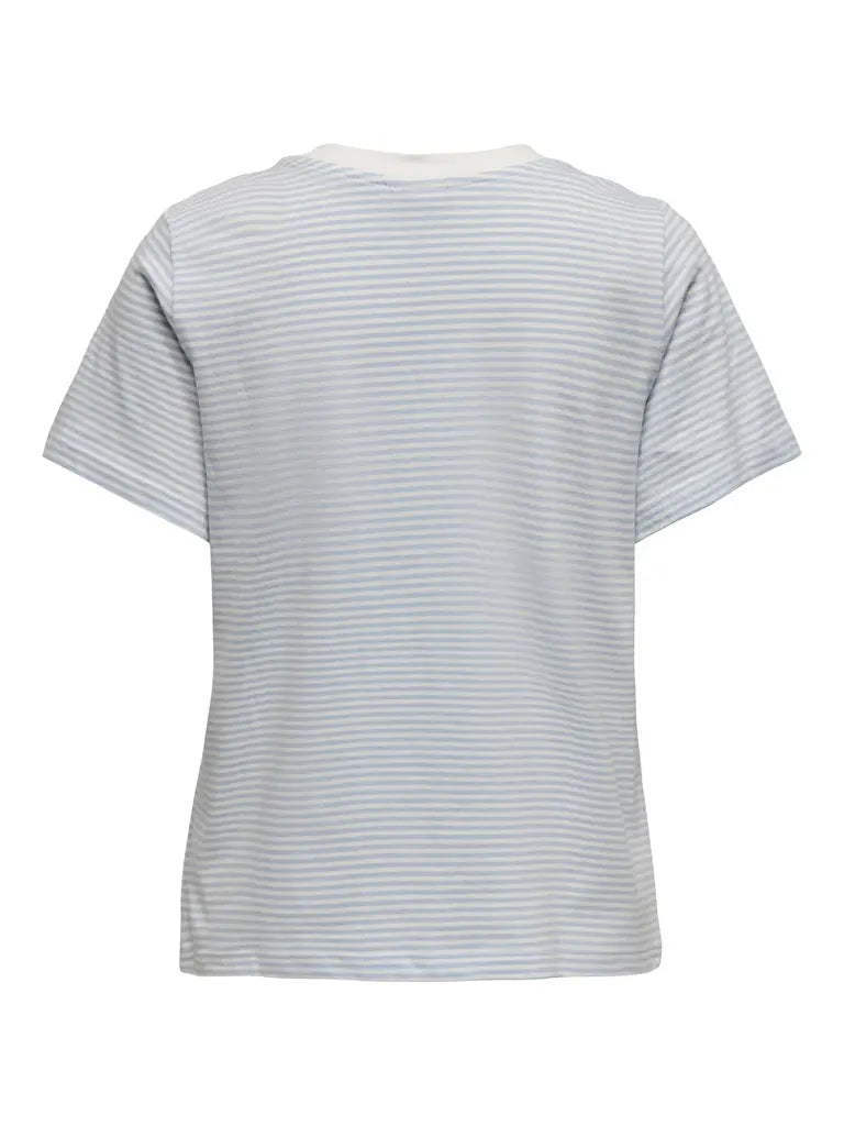 Pisa T-Skjorte Print - Cloud Dancer/Kentucky Blue JDY