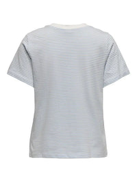 Pisa T-Skjorte Print - Cloud Dancer/Kentucky Blue JDY