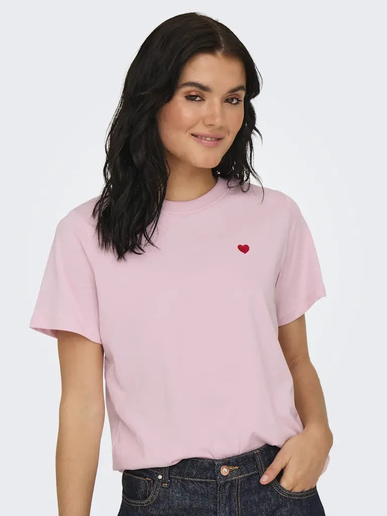 Pisa T-Skjorte Print - Parfait Pink JDY