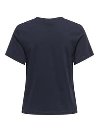 Pisa T-Skjorte Print - Sky Captain/Pink Heart JDY