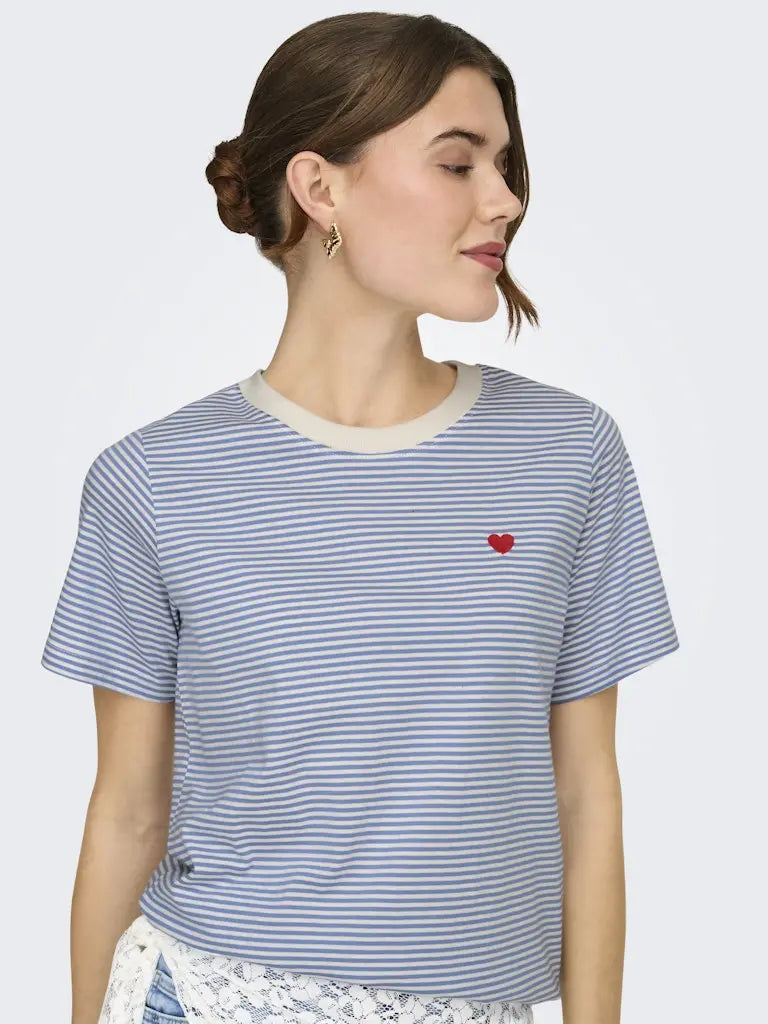 Pisa T-Skjorte Print Stripe - Ebb And Flow Stripes JDY