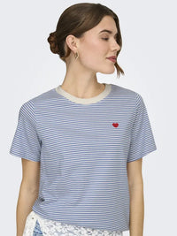 Pisa T-Skjorte Print Stripe - Ebb And Flow Stripes JDY