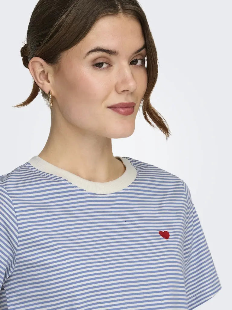 Pisa T-Skjorte Print Stripe - Ebb And Flow Stripes JDY