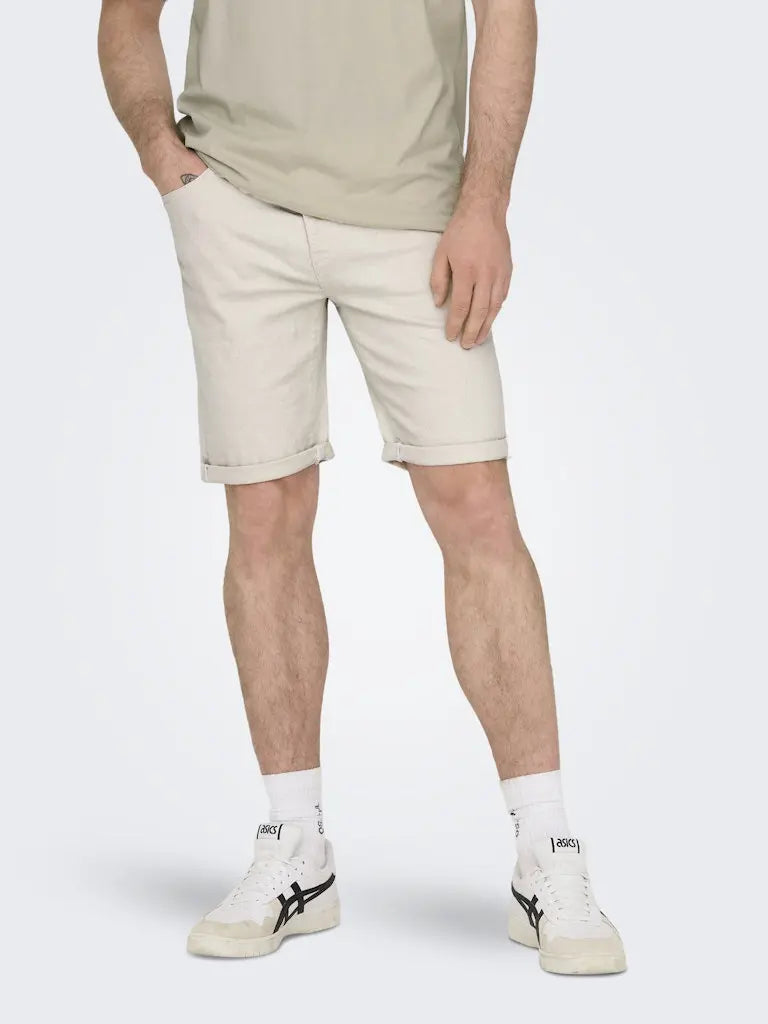 Ply Ecru Shorts 9296 - Ecru Only & Sons