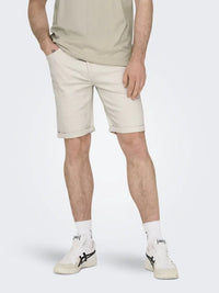 Ply Ecru Shorts 9296 - Ecru Only & Sons