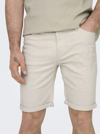Ply Ecru Shorts 9296 - Ecru Only & Sons