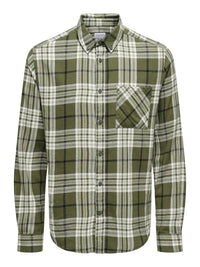 Ral Skjorte Check - Olive Night Checks Only & Sons