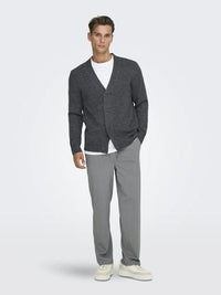 Ray Cardigan - Dark Grey Melange Only & Sons