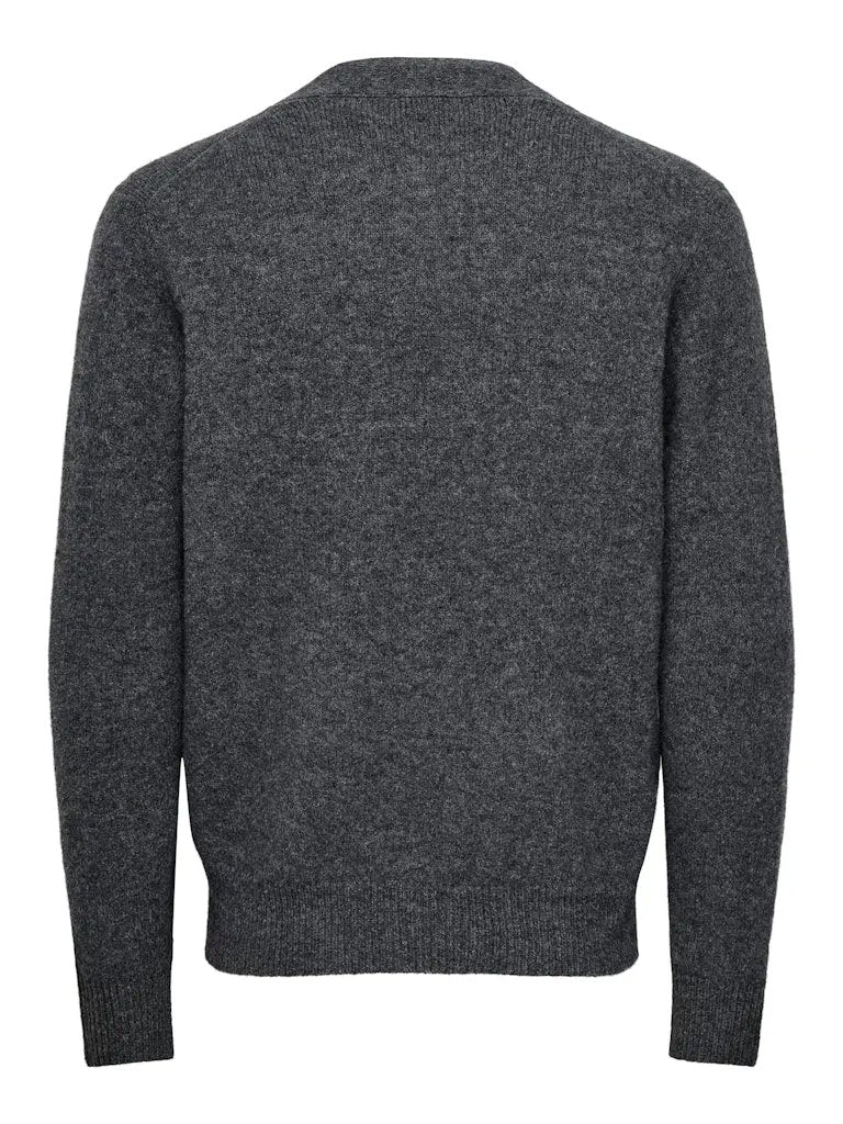 Ray Cardigan - Dark Grey Melange Only & Sons