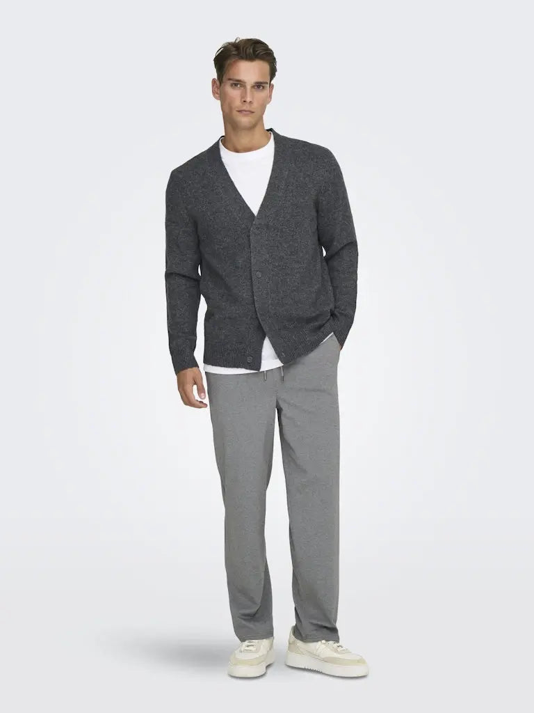 Ray Cardigan - Dark Grey Melange Only & Sons