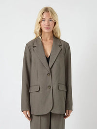 Reema Oversized Blazer - Grey Melange Y.A.S