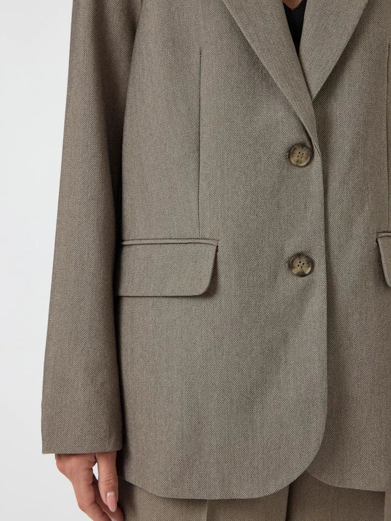 Reema Oversized Blazer - Grey Melange Y.A.S