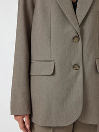 Reema Oversized Blazer - Grey Melange Y.A.S
