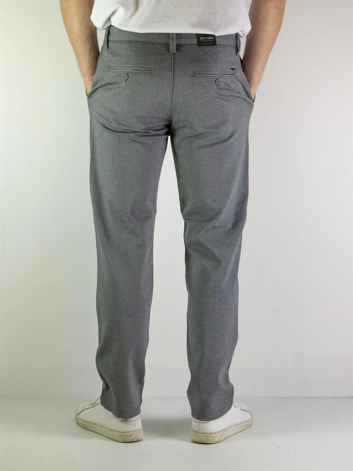 Regular Flex pant 0209 - Medium Grey Melange Only & Sons