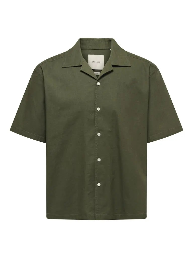 Reid Resort Skjorte - Olive Night Only & Sons