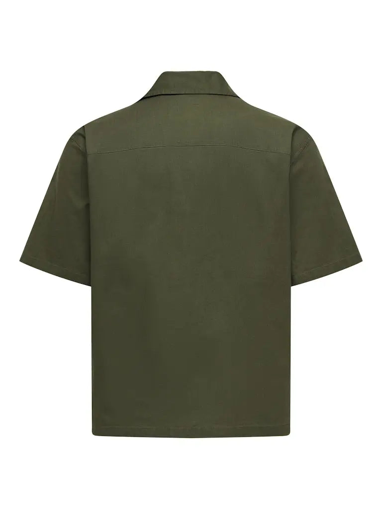 Reid Resort Skjorte - Olive Night Only & Sons