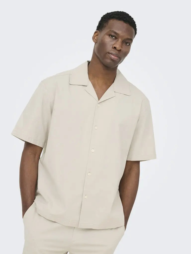 Reid Resort Skjorte - Silver Lining Only & Sons