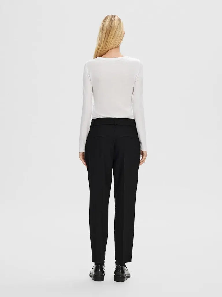 Rita Cropped Pants - Black Selected Femme